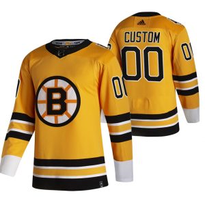 Boston Bruins Trøye Custom 2021 Reverse Retro Authentic Gold